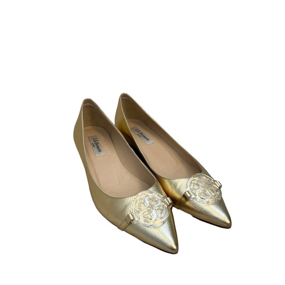 Sandales L.K Bennett London En Cuir Argenté - Taille 41 - Jamais Portées